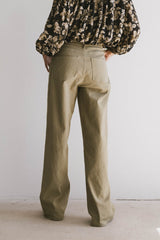 Porsha Straight Leg Jeans in Olive