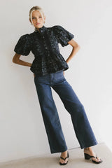 Stassi Printed Blouse in Navy
