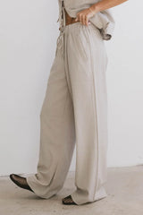Eslyn Baggy Pants in Taupe