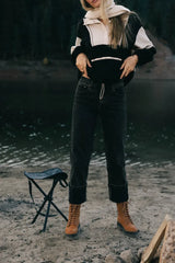 Alcott Cuffed Straight Leg Jeans