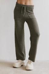 Breck Knit Pants in Olive