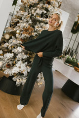 Jesse Waffle Knit Top in Navy