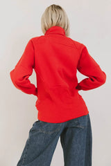 Krista Half Zip in Red