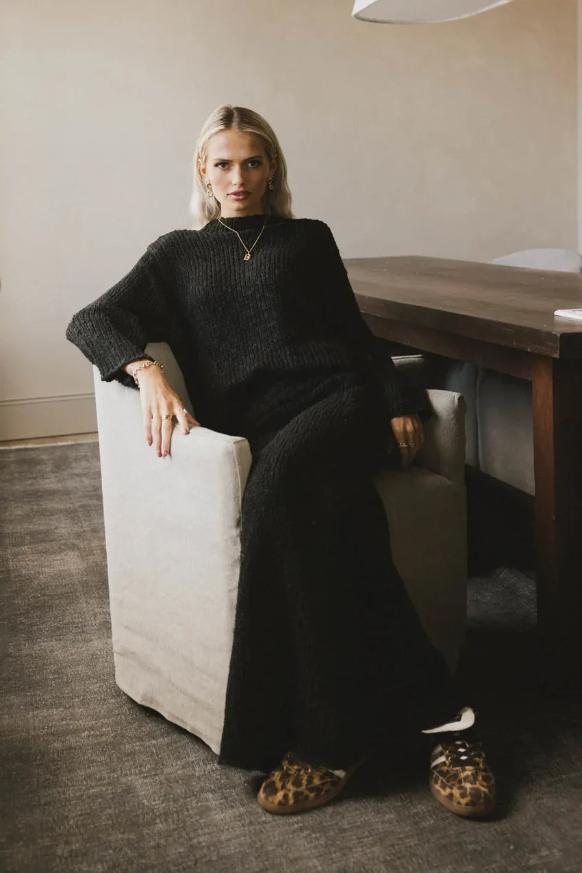 Charlotte Knit Sweater in Black