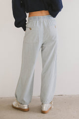 Robyn Striped Pants in Denim
