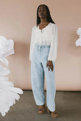 Frankie Sheer Peplum Blouse