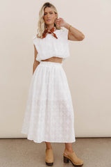 Bridget Embroidered Midi Skirt