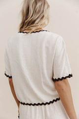 Bailey Ric Rac Tie Front Top