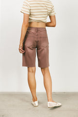 Marlene Denim Shorts in Mauve