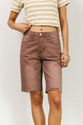 Marlene Denim Shorts in Mauve