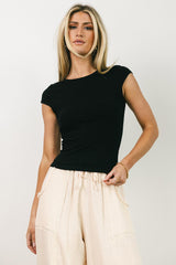 Betty Basic Knit Top in Black