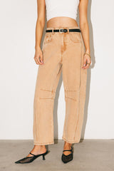 Lisette Barrel Jean in Rust