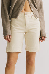 Layla Denim Shorts in Ivory