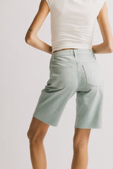 Marlene Denim Shorts in Seafoam