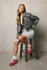 Lauren Tee Shirt Midi Dress in Heather Grey