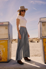 Milla Striped Wide Leg Jeans