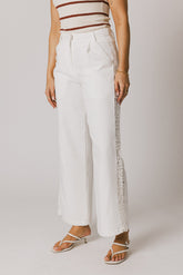 Karie Crochet Pants in White