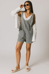 Scottie Denim Overalls in Striped Denim