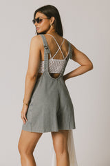Scottie Denim Overalls in Striped Denim