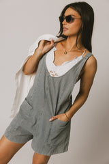 Scottie Denim Overalls in Striped Denim