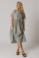 Narla Striped Maxi Dress in Navy