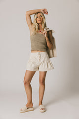 Luna Knit Tank Top in Taupe