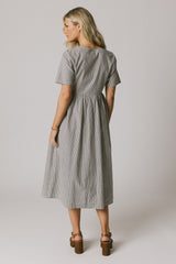 Narla Striped Maxi Dress in Navy