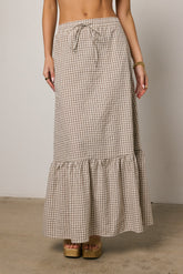 Willie Gingham Maxi Skirt