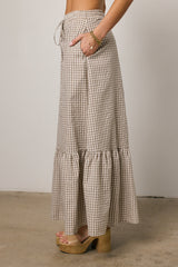 Willie Gingham Maxi Skirt