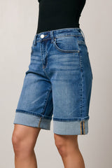 Gianna Cuffed Bermuda Shorts
