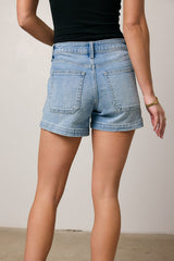 Maggie Utility Shorts in Light Wash