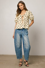 Lisette Barrel Jean in Medium Wash