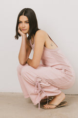 Tristan Knit Jumpsuit in Pink