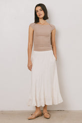 Amara Maxi Skirt in Ivory
