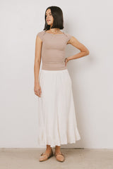 Amara Maxi Skirt in Ivory