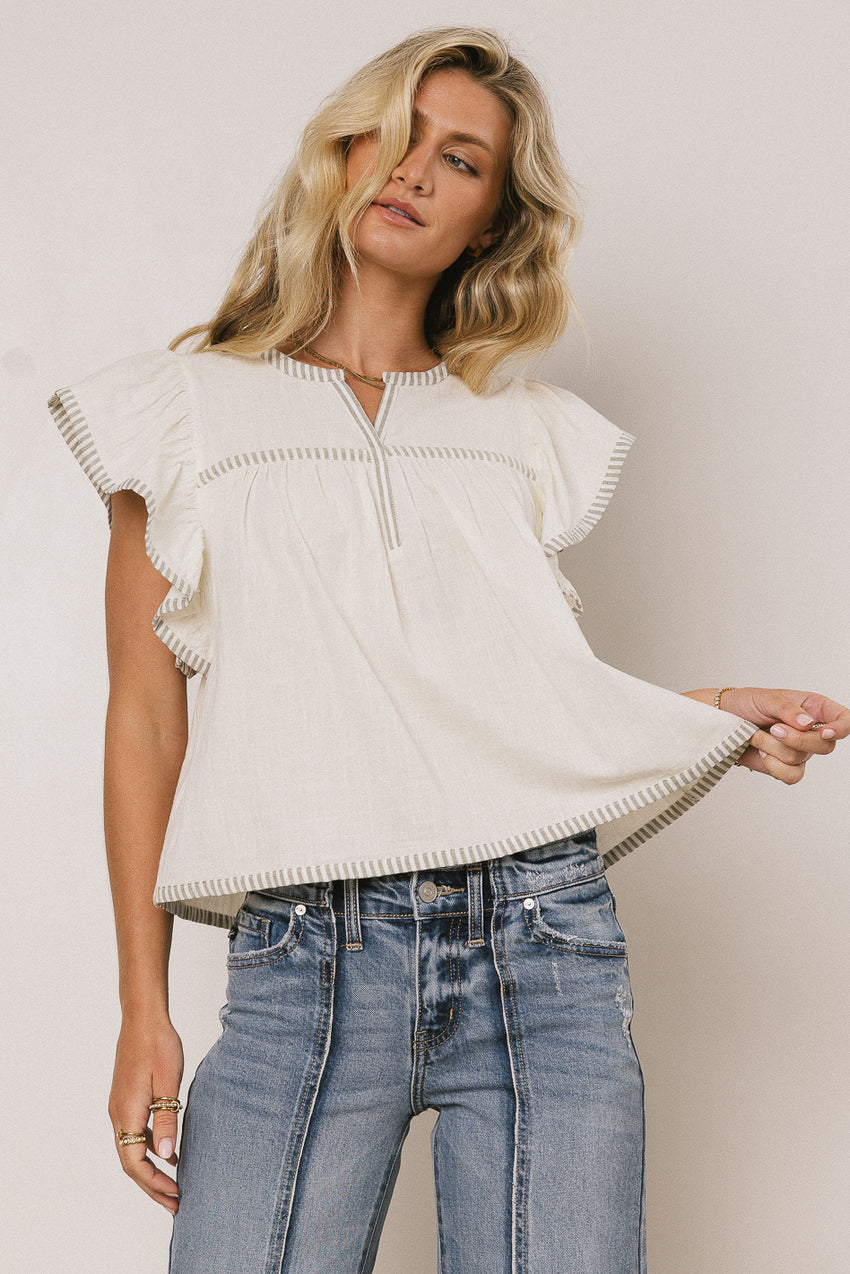 Cillian Flutter Sleeve Blouse