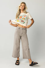 Oliver Extra Wide Leg Jeans in Gray