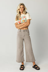 Oliver Extra Wide Leg Jeans in Gray