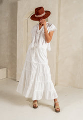Mira Maxi Skirt in White