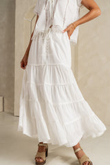 Mira Maxi Skirt in White