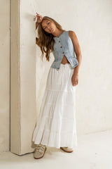 Mira Maxi Skirt in White