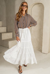 Mira Maxi Skirt in White