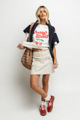 Baylor Striped Mini Skirt