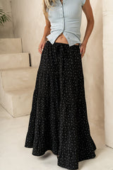 Marlee Floral Maxi Skirt in Black