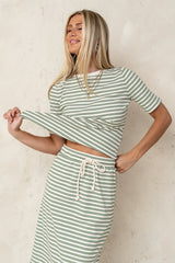 Niya Striped top in Green