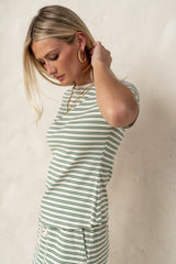 Niya Striped top in Green