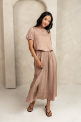 Elani Maxi Skirt in Mocha