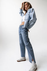 Cleo Studded Wide Leg Jeans