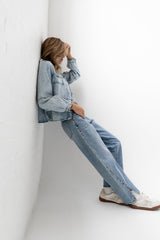 Cleo Studded Wide Leg Jeans