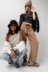 Jocelyn Barrel Jeans in Rust